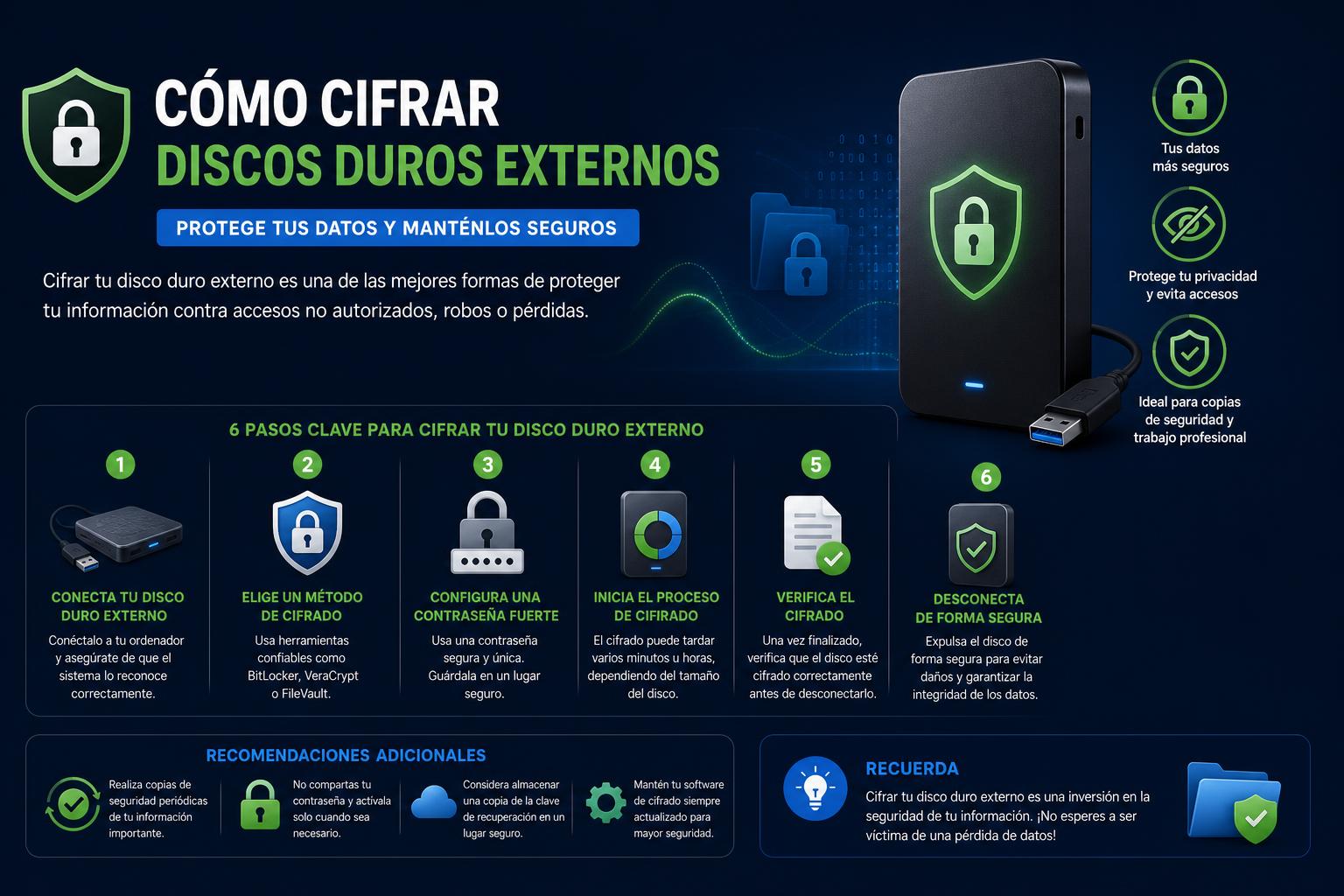 como cifrar discos duros externos