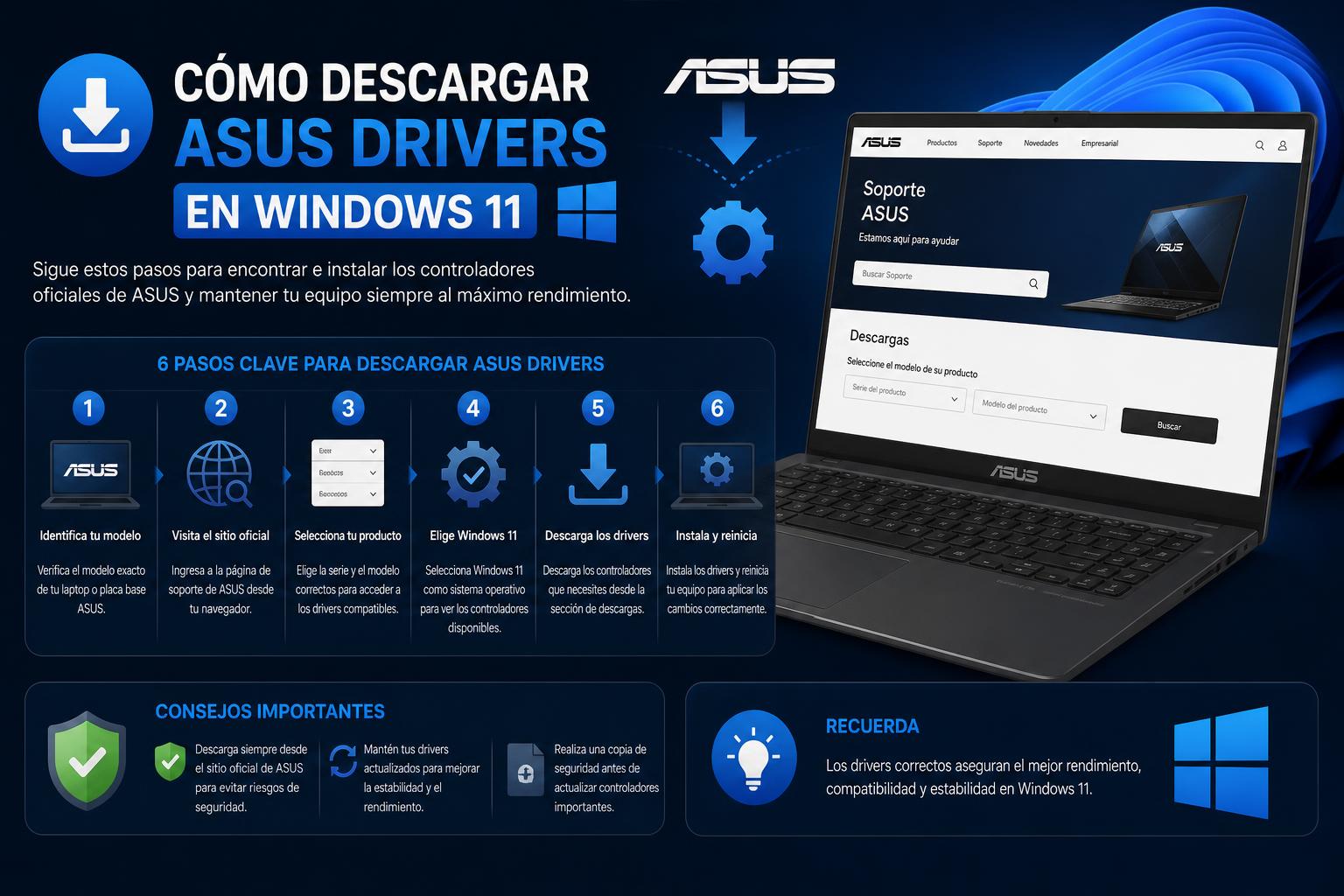 descargar asus drivers windows 11