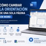 Cómo cambiar la orientación de una sola página en Word paso a paso (y evitar errores) Cambiar la orientación de una sola página en word