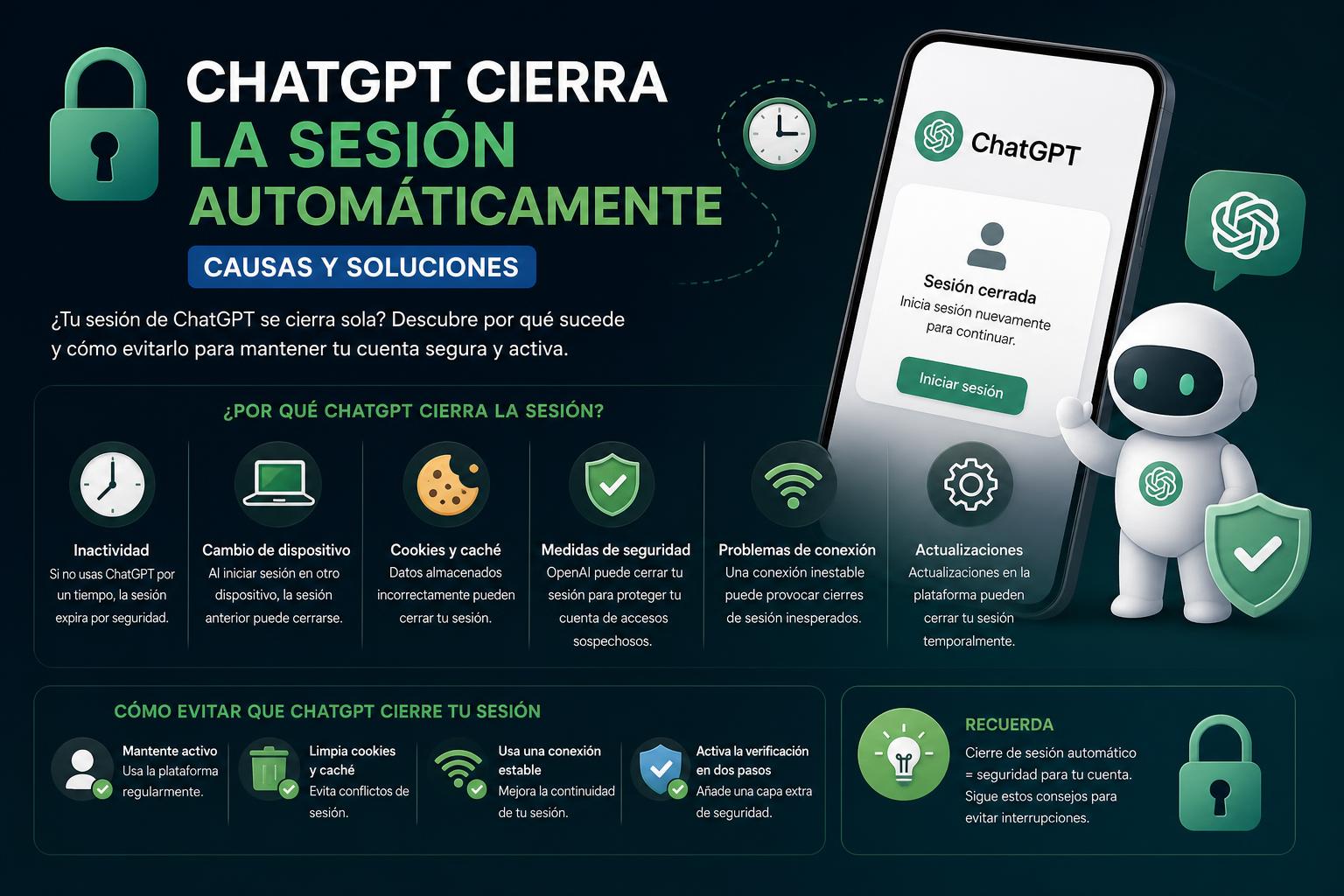 ChatGPT cierra la sesión automáticamente