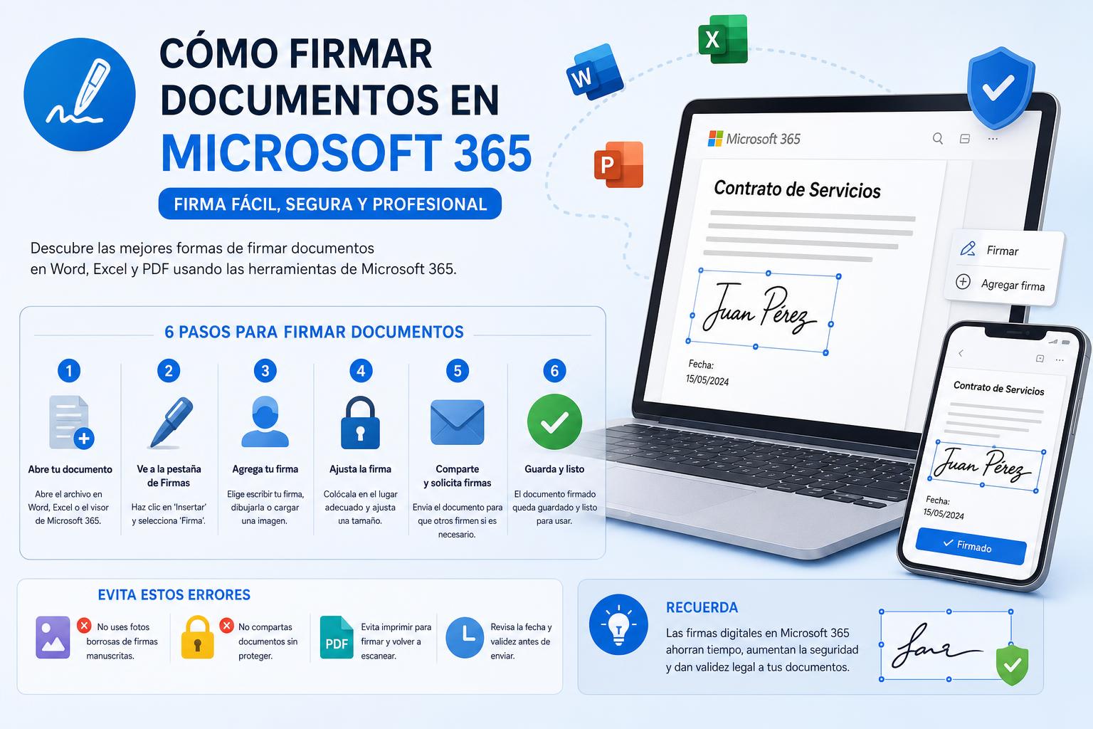 Cómo firmar documentos en Microsoft 365