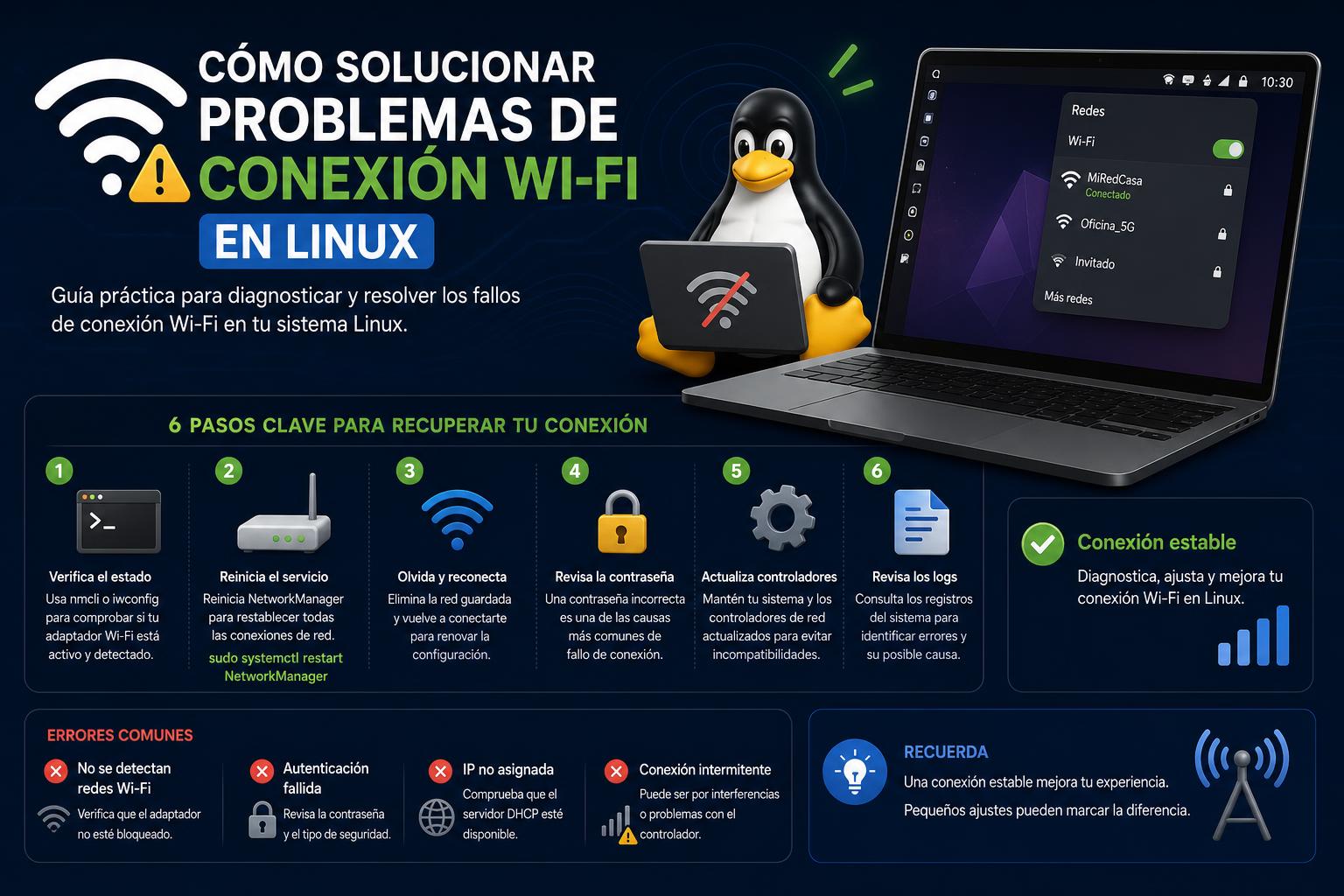 Problemas de conexión Wi-Fi en Linux