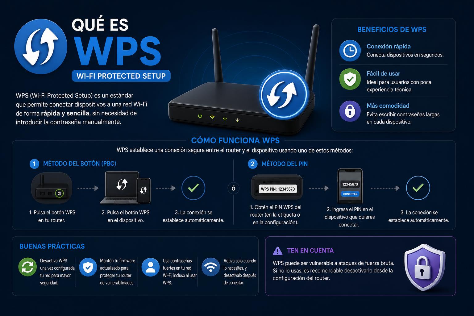 Qué es WPS (Wi-Fi Protected Setup)